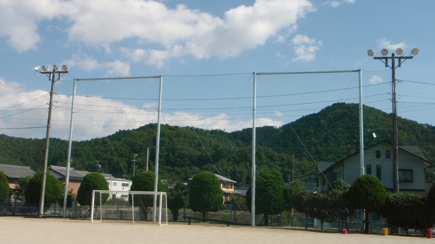 岩野田北小学校防球ネット拡張工事